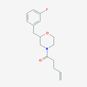 molecular formula C16H20FNO2 B6034214 2-(3-fluorobenzyl)-4-(4-pentenoyl)morpholine 