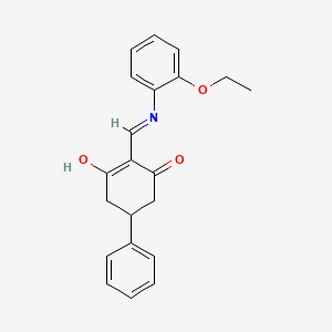molecular formula C21H21NO3 B6034224 2-{[(2-ethoxyphenyl)amino]methylene}-5-phenyl-1,3-cyclohexanedione 