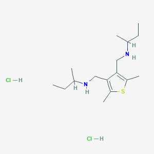 molecular formula C16H32Cl2N2S B6034238 N,N'-[(2,5-dimethyl-3,4-thienediyl)bis(methylene)]di(2-butanamine) dihydrochloride 