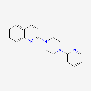 molecular formula C18H18N4 B6034246 2-[4-(2-pyridinyl)-1-piperazinyl]quinoline 