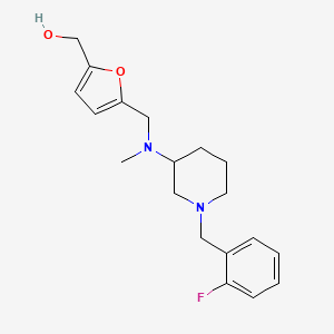 molecular formula C19H25FN2O2 B6034264 (5-{[[1-(2-fluorobenzyl)-3-piperidinyl](methyl)amino]methyl}-2-furyl)methanol 