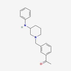 1-{3-[(3-anilino-1-piperidinyl)methyl]phenyl}ethanone