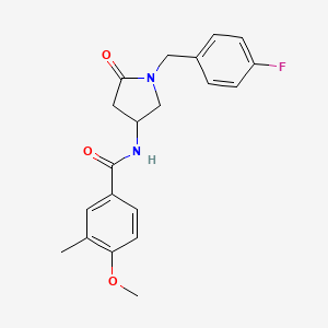 N-[1-(4-fluorobenzyl)-5-oxo-3-pyrrolidinyl]-4-methoxy-3-methylbenzamide