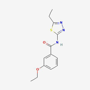 molecular formula C13H15N3O2S B6034285 3-ethoxy-N-(5-ethyl-1,3,4-thiadiazol-2-yl)benzamide 