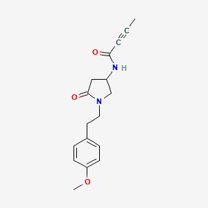 molecular formula C17H20N2O3 B6034313 N-{1-[2-(4-methoxyphenyl)ethyl]-5-oxo-3-pyrrolidinyl}-2-butynamide 