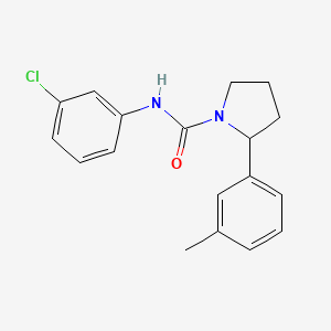 molecular formula C18H19ClN2O B6034319 N-(3-chlorophenyl)-2-(3-methylphenyl)-1-pyrrolidinecarboxamide 