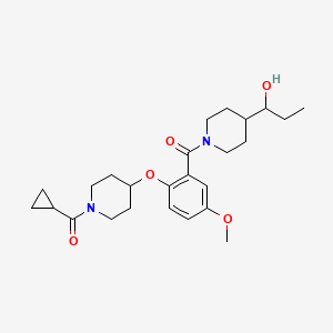 1-[1-(2-{[1-(cyclopropylcarbonyl)-4-piperidinyl]oxy}-5-methoxybenzoyl)-4-piperidinyl]-1-propanol