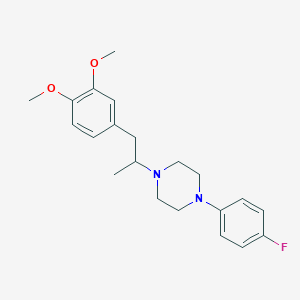 molecular formula C21H27FN2O2 B6034355 1-[2-(3,4-dimethoxyphenyl)-1-methylethyl]-4-(4-fluorophenyl)piperazine 