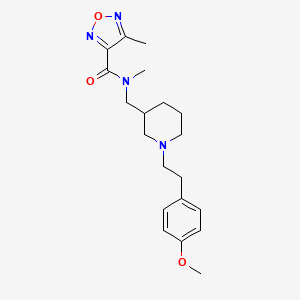 molecular formula C20H28N4O3 B6034358 N-({1-[2-(4-methoxyphenyl)ethyl]-3-piperidinyl}methyl)-N,4-dimethyl-1,2,5-oxadiazole-3-carboxamide 