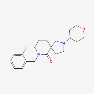 molecular formula C20H27FN2O2 B6034365 7-(2-fluorobenzyl)-2-(tetrahydro-2H-pyran-4-yl)-2,7-diazaspiro[4.5]decan-6-one 
