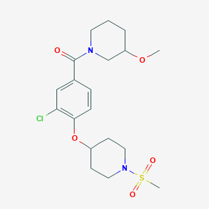 molecular formula C19H27ClN2O5S B6034386 1-(3-chloro-4-{[1-(methylsulfonyl)-4-piperidinyl]oxy}benzoyl)-3-methoxypiperidine 