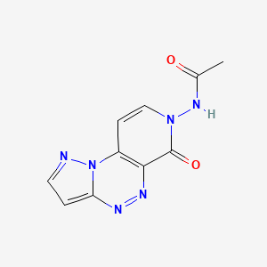 molecular formula C10H8N6O2 B6034395 N-(6-oxopyrazolo[5,1-c]pyrido[4,3-e][1,2,4]triazin-7(6H)-yl)acetamide 