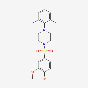 molecular formula C19H23BrN2O3S B603440 1-(4-Bromo-3-methoxybenzenesulfonyl)-4-(2,6-dimethylphenyl)piperazine CAS No. 1808707-46-1