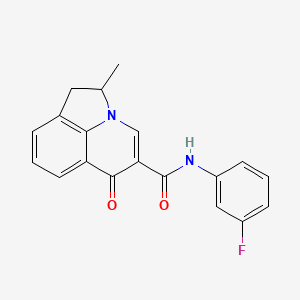 molecular formula C19H15FN2O2 B6034401 N-(3-fluorophenyl)-2-methyl-6-oxo-1,2-dihydro-6H-pyrrolo[3,2,1-ij]quinoline-5-carboxamide 