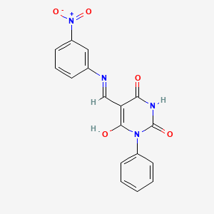 5-{[(3-nitrophenyl)amino]methylene}-1-phenyl-2,4,6(1H,3H,5H)-pyrimidinetrione