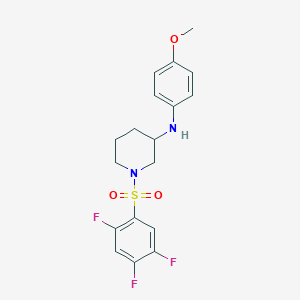 molecular formula C18H19F3N2O3S B6034416 N-(4-methoxyphenyl)-1-[(2,4,5-trifluorophenyl)sulfonyl]-3-piperidinamine 