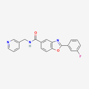 2-(3-fluorophenyl)-N-(3-pyridinylmethyl)-1,3-benzoxazole-5-carboxamide