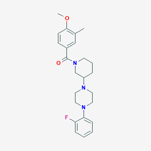 molecular formula C24H30FN3O2 B6034431 1-(2-fluorophenyl)-4-[1-(4-methoxy-3-methylbenzoyl)-3-piperidinyl]piperazine 