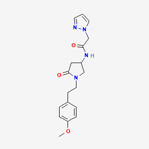 N-{1-[2-(4-methoxyphenyl)ethyl]-5-oxo-3-pyrrolidinyl}-2-(1H-pyrazol-1-yl)acetamide