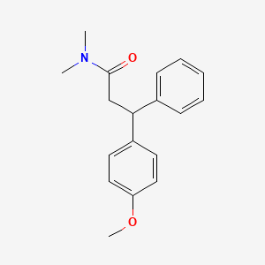molecular formula C18H21NO2 B6034465 3-(4-methoxyphenyl)-N,N-dimethyl-3-phenylpropanamide 