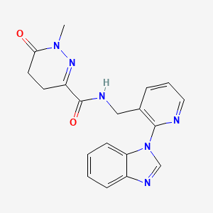 N-{[2-(1H-benzimidazol-1-yl)-3-pyridinyl]methyl}-1-methyl-6-oxo-1,4,5,6-tetrahydro-3-pyridazinecarboxamide