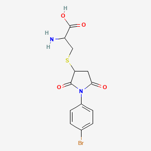 molecular formula C13H13BrN2O4S B6034504 S-[1-(4-bromophenyl)-2,5-dioxo-3-pyrrolidinyl]-D-cysteine 