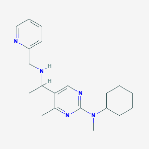 N-cyclohexyl-N,4-dimethyl-5-{1-[(2-pyridinylmethyl)amino]ethyl}-2-pyrimidinamine
