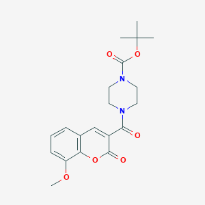 molecular formula C20H24N2O6 B6034528 tert-butyl 4-[(8-methoxy-2-oxo-2H-chromen-3-yl)carbonyl]-1-piperazinecarboxylate 