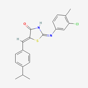 molecular formula C20H19ClN2OS B6034540 2-[(3-chloro-4-methylphenyl)amino]-5-(4-isopropylbenzylidene)-1,3-thiazol-4(5H)-one 