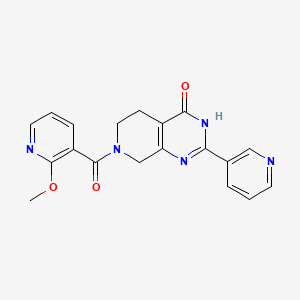molecular formula C19H17N5O3 B6034541 7-[(2-methoxypyridin-3-yl)carbonyl]-2-pyridin-3-yl-5,6,7,8-tetrahydropyrido[3,4-d]pyrimidin-4(3H)-one 