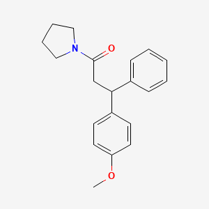 molecular formula C20H23NO2 B6034561 1-[3-(4-methoxyphenyl)-3-phenylpropanoyl]pyrrolidine 