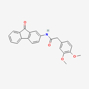 molecular formula C23H19NO4 B6034587 2-(3,4-dimethoxyphenyl)-N-(9-oxo-9H-fluoren-2-yl)acetamide 