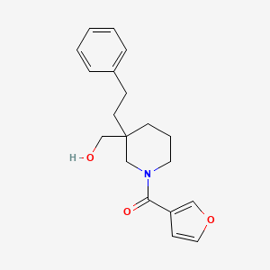 molecular formula C19H23NO3 B6034607 [1-(3-furoyl)-3-(2-phenylethyl)-3-piperidinyl]methanol 