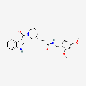 molecular formula C26H31N3O4 B6034637 N-(2,4-dimethoxybenzyl)-3-[1-(1H-indol-3-ylcarbonyl)-3-piperidinyl]propanamide 