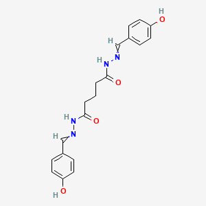 molecular formula C19H20N4O4 B603464 N'1,N'5-bis[(4-hydroxyphenyl)methylidene]pentanedihydrazide CAS No. 324010-76-6