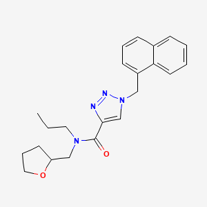 molecular formula C22H26N4O2 B6034653 1-(1-naphthylmethyl)-N-propyl-N-(tetrahydro-2-furanylmethyl)-1H-1,2,3-triazole-4-carboxamide 