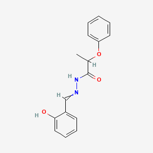 molecular formula C16H16N2O3 B603466 N'-[(2-hydroxyphenyl)methylidene]-2-phenoxypropanehydrazide CAS No. 370872-57-4