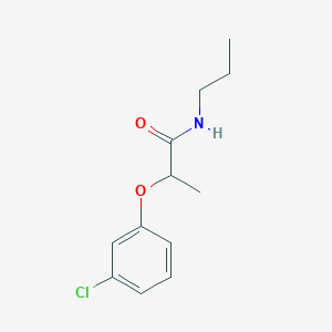 molecular formula C12H16ClNO2 B6034670 2-(3-chlorophenoxy)-N-propylpropanamide 