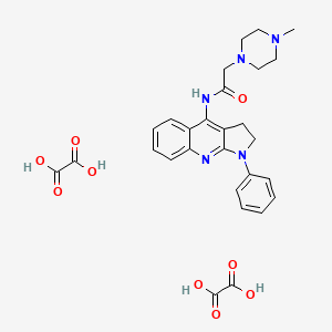 molecular formula C28H31N5O9 B6034678 2-(4-methyl-1-piperazinyl)-N-(1-phenyl-2,3-dihydro-1H-pyrrolo[2,3-b]quinolin-4-yl)acetamide diethanedioate 
