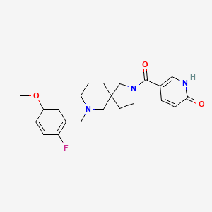 5-{[7-(2-fluoro-5-methoxybenzyl)-2,7-diazaspiro[4.5]dec-2-yl]carbonyl}-2-pyridinol
