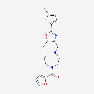 molecular formula C20H23N3O3S B6034707 1-(2-furoyl)-4-{[5-methyl-2-(5-methyl-2-thienyl)-1,3-oxazol-4-yl]methyl}-1,4-diazepane 