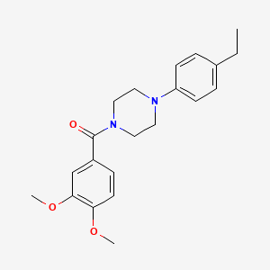 molecular formula C21H26N2O3 B6034720 1-(3,4-dimethoxybenzoyl)-4-(4-ethylphenyl)piperazine 