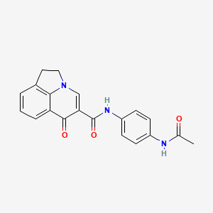 molecular formula C20H17N3O3 B6034737 N-[4-(acetylamino)phenyl]-6-oxo-1,2-dihydro-6H-pyrrolo[3,2,1-ij]quinoline-5-carboxamide 