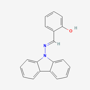 molecular formula C19H14N2O B6034774 2-[(9H-carbazol-9-ylimino)methyl]phenol 