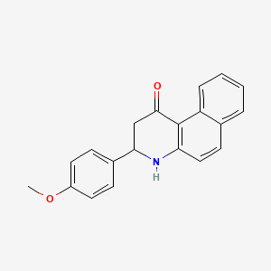 molecular formula C20H17NO2 B6034779 3-(4-methoxyphenyl)-3,4-dihydrobenzo[f]quinolin-1(2H)-one 