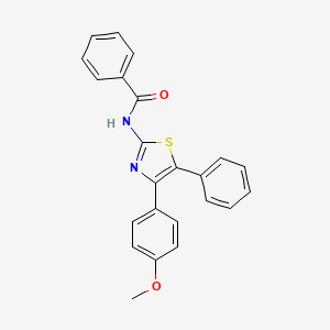 molecular formula C23H18N2O2S B6034798 N-[4-(4-methoxyphenyl)-5-phenyl-1,3-thiazol-2-yl]benzamide 