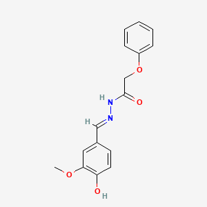 molecular formula C16H16N2O4 B603480 N'-(4-hydroxy-3-methoxybenzylidene)-2-phenoxyacetohydrazide CAS No. 201022-82-4