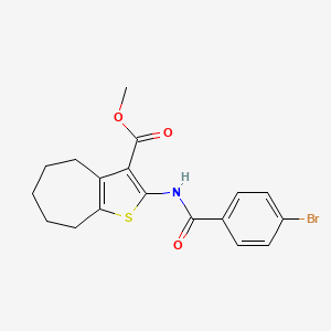 methyl 2-[(4-bromobenzoyl)amino]-5,6,7,8-tetrahydro-4H-cyclohepta[b]thiophene-3-carboxylate