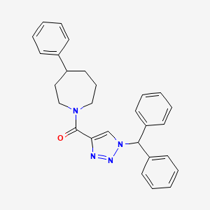 molecular formula C28H28N4O B6034806 1-{[1-(diphenylmethyl)-1H-1,2,3-triazol-4-yl]carbonyl}-4-phenylazepane 