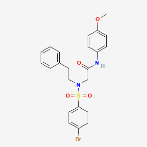 molecular formula C23H23BrN2O4S B6034814 N~2~-[(4-bromophenyl)sulfonyl]-N~1~-(4-methoxyphenyl)-N~2~-(2-phenylethyl)glycinamide 